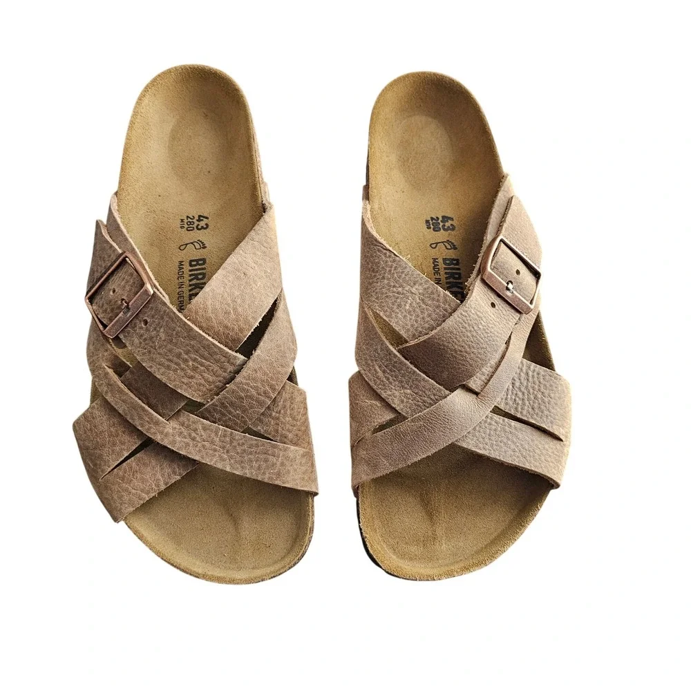 Birkenstock Lugano Sandals Camberra Old Tobacco Size EU 43 US 10  Regular Width